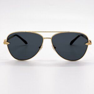 NEW VE2283 1002/87 VERSACE GOLD GREY AVIATOR SUNGLASSES VERSACE VE2283 100287